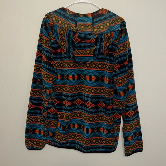Vintage 90’s Dravus Aztec Pattern Fleece Sweater Outdoorman Streetwear L B2 - Picture 7 of 8
